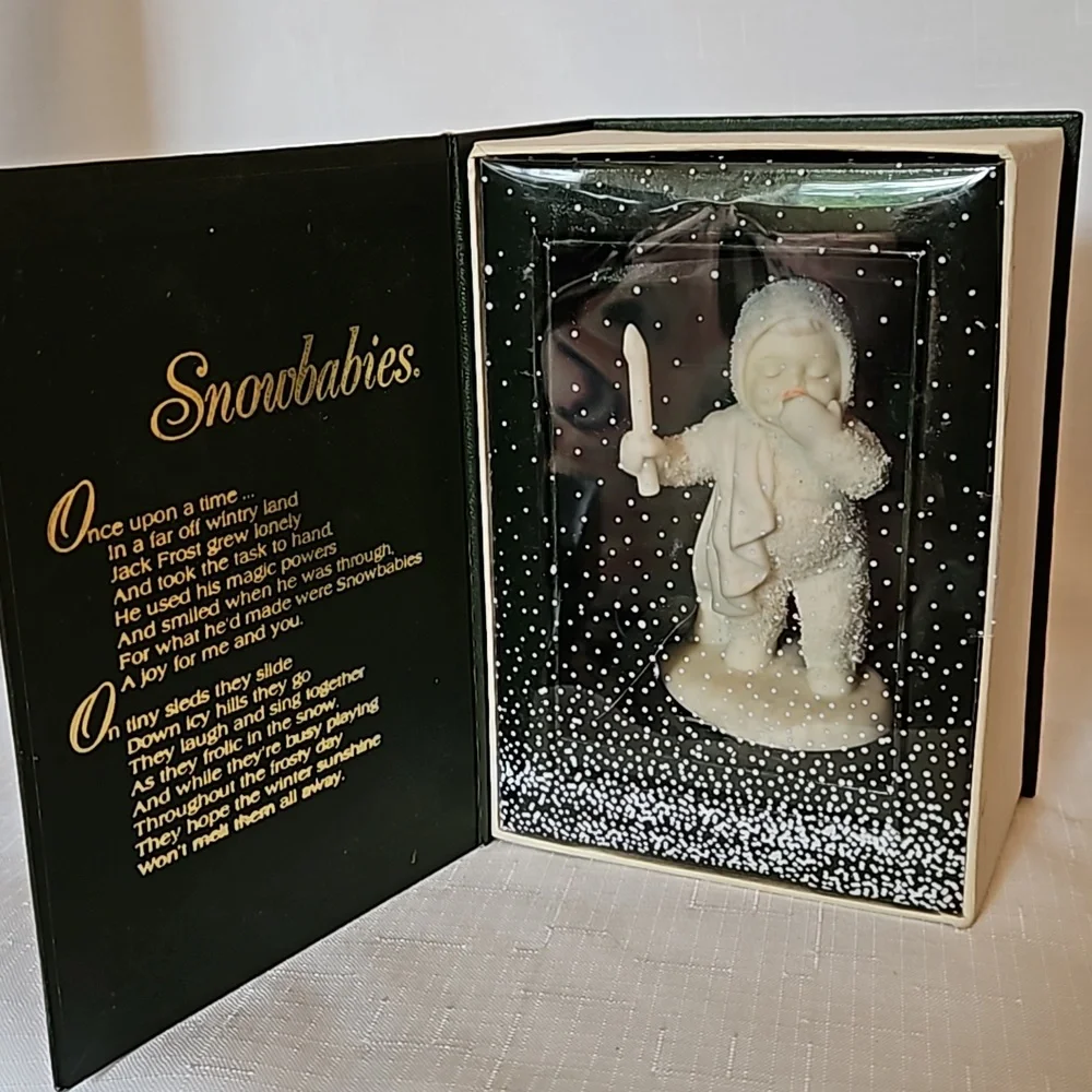 Snowbabies I'm So Sleepy Department 56 Yawning Candle with Box